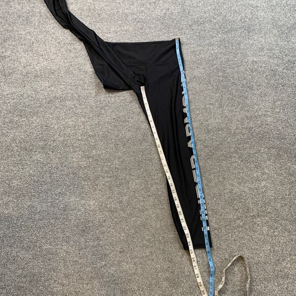 Under Armour Leggings Womens S Small Black White HeatGear Spellout Logo Sides - Picture 4 of 10